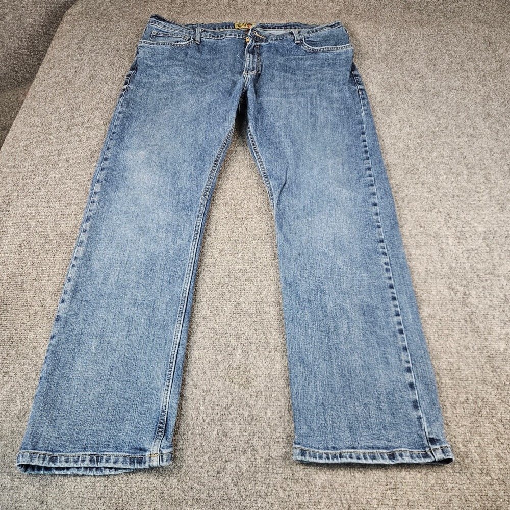 Wrangler 20X Style 44 Slim Straight Jeans Mens Blue Denim Pants 44x30